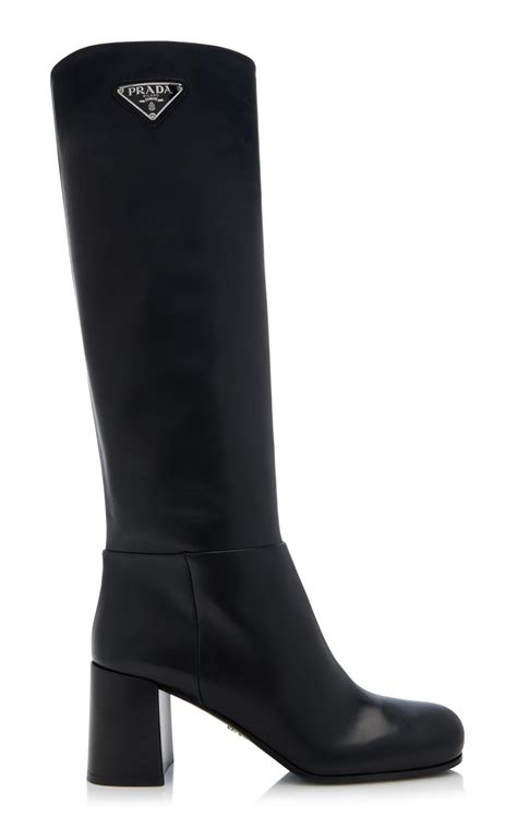 prada stivali rossi|Stivali Leather Knee Boots By Prada .